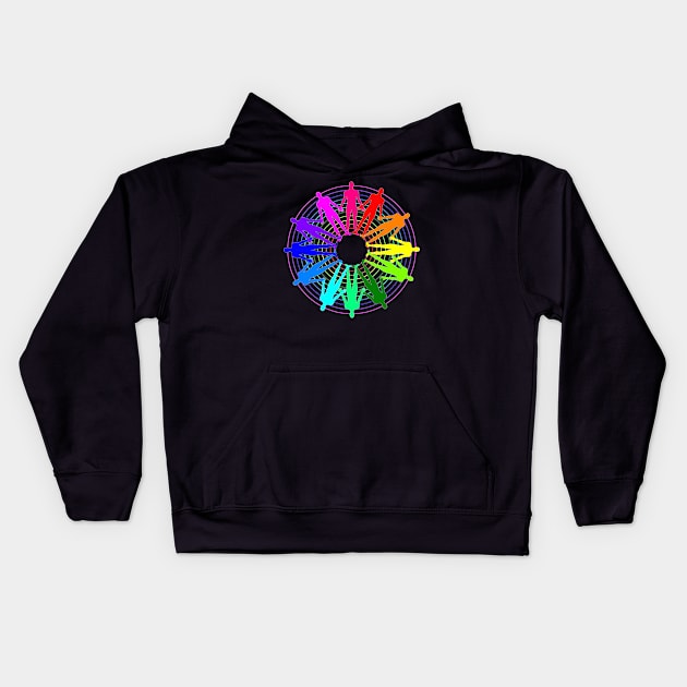 Awaken Man Mandala Kids Hoodie by Awaken Studio Toronto